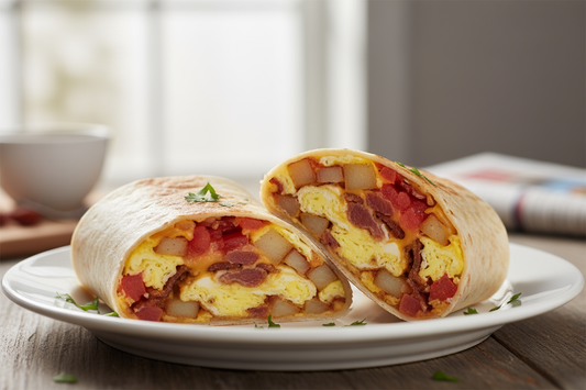 have the inside of the burrito look mixed 